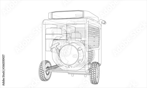 Outline portable gasoline generator photo