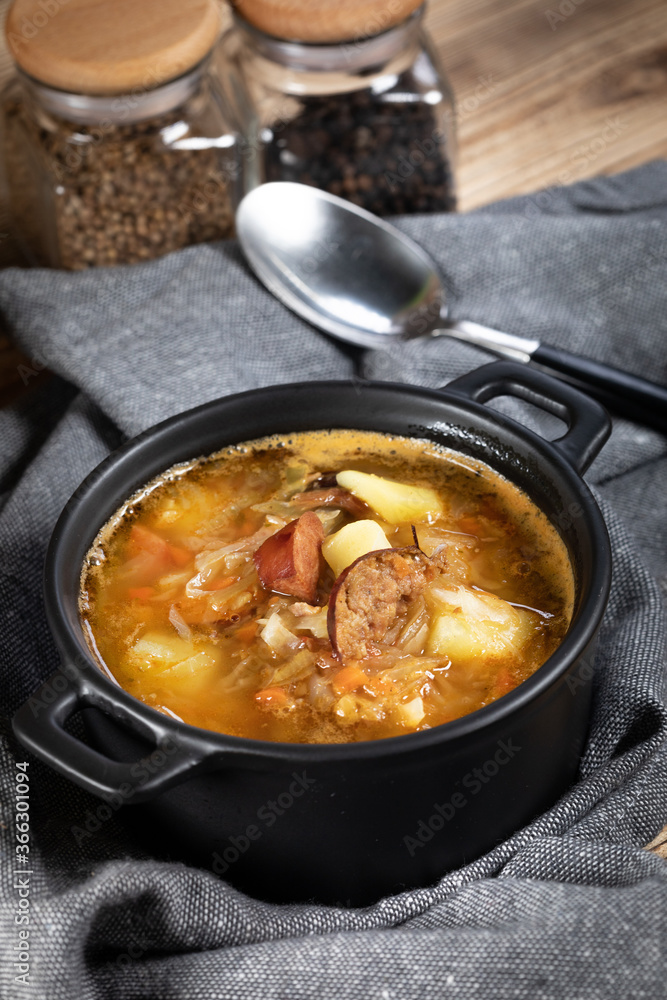 Traditional russian sour cabbage soup Traditional russian sour cabbage soup