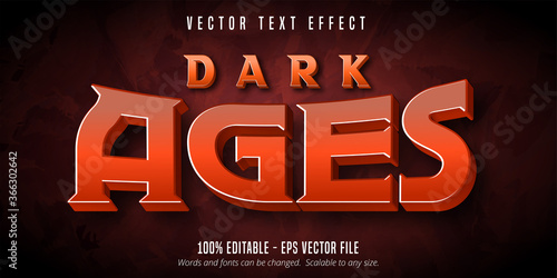 Dark ages text, game style editable text effect