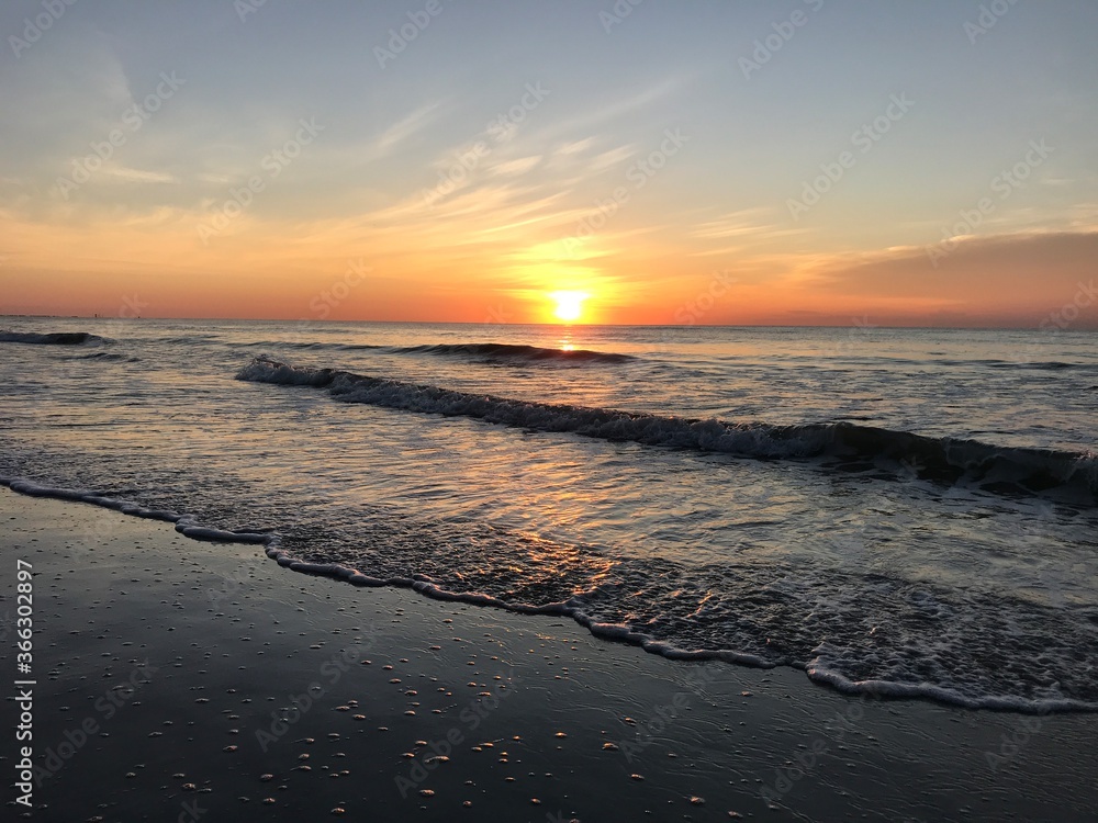 Sunset in Cocoa Beach Florida. Photo image