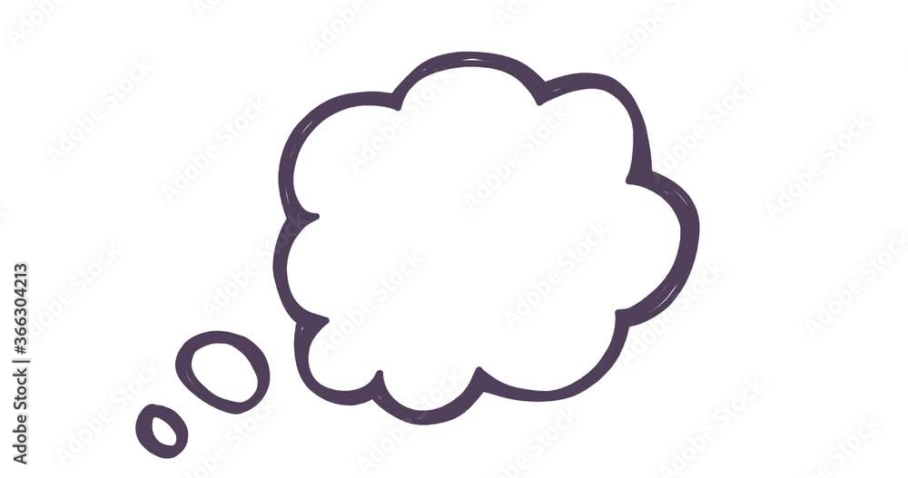 Animation. Blank speech bubble with space for writting text, on transperent background. Can be used for social networks, cartoon or comics. Imagination, idea, startup concept Animation. Blank speech bubble with space for writting text, on transperent background. Can be used for social networks, cartoon or comics. Imagination, idea, startup concept