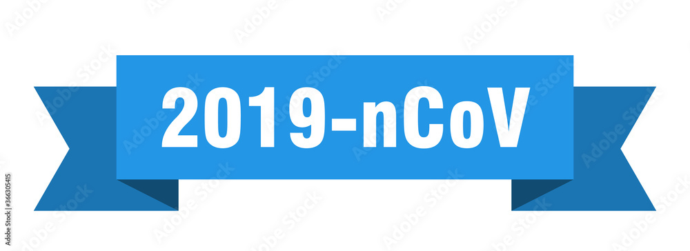 2019-ncov ribbon. 2019-ncov paper band banner sign