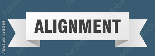 alignment ribbon. alignment paper band banner sign