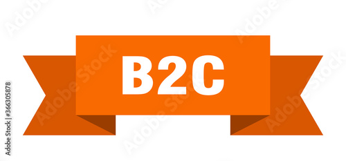 b2c ribbon. b2c paper band banner sign