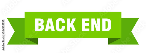 back end ribbon. back end paper band banner sign
