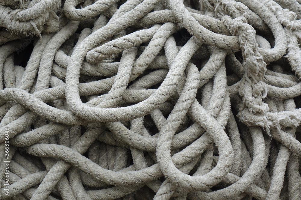 a skein of fishing rope  