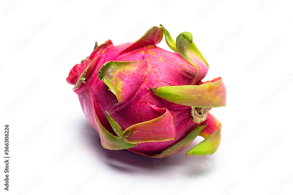 Close-up fresh dragon fruit isolated on white background. selective focus, soft focus. Close-up fresh dragon fruit isolated on white background. selective focus, soft focus.