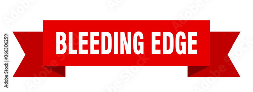 bleeding edge ribbon. bleeding edge paper band banner sign