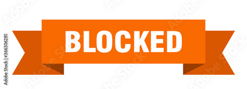 blocked ribbon. blocked paper band banner sign