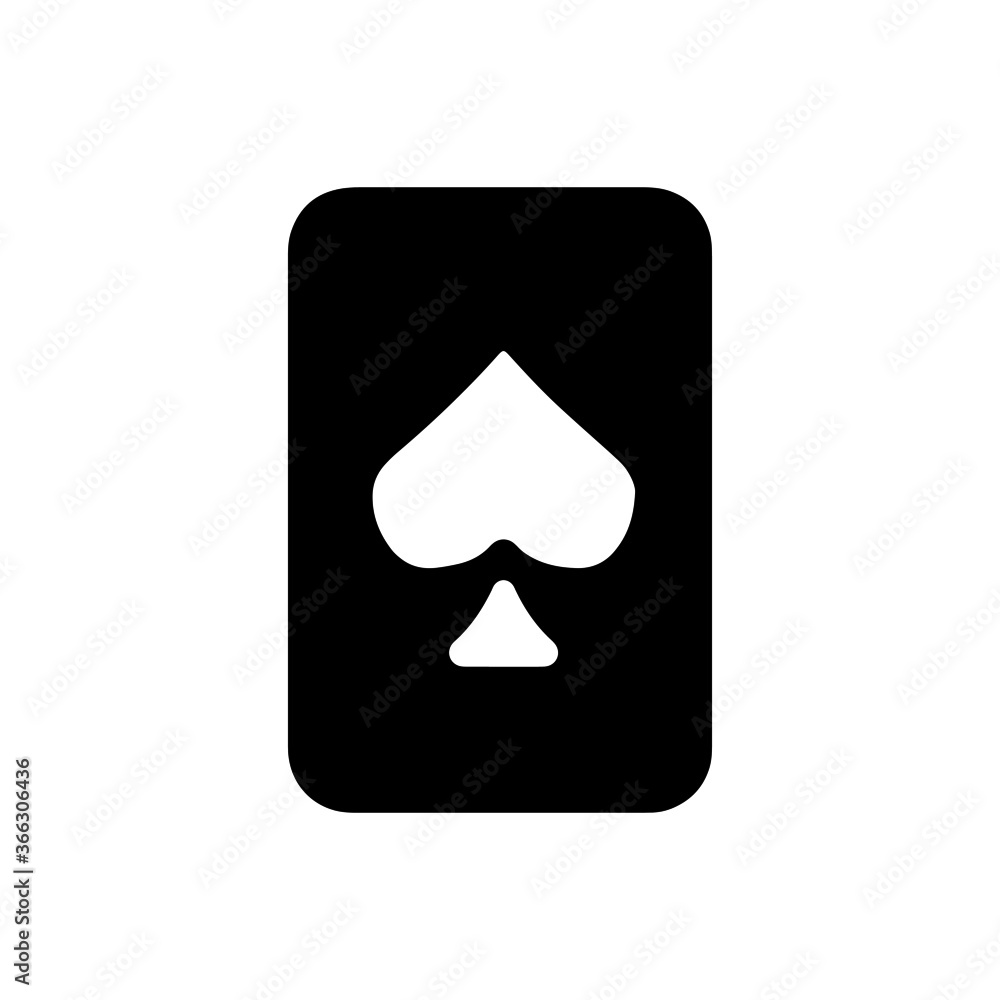 vector illusion icon of glyph Spades Card vector illusion icon of glyph Spades Card