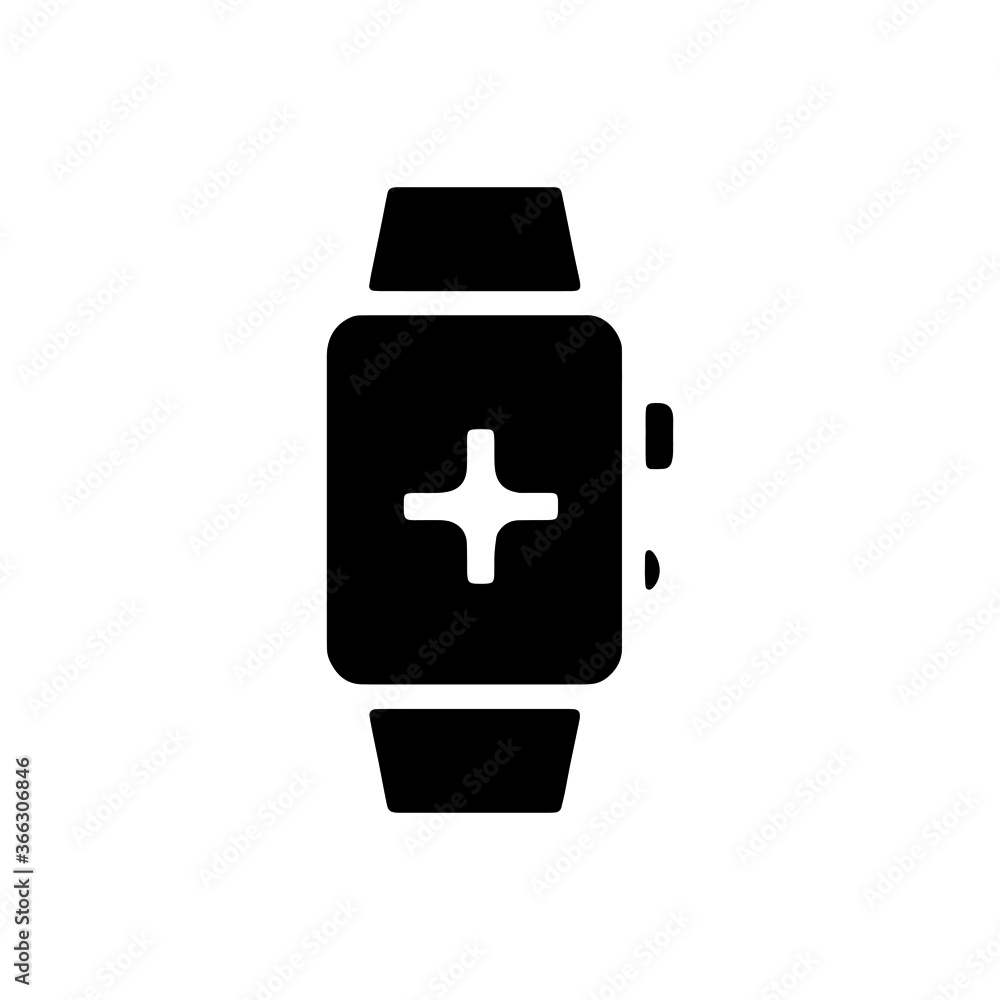 vector illusion icon of glyph Smart Watch