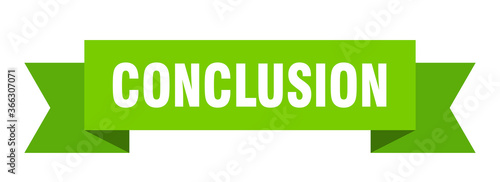 conclusion ribbon. conclusion paper band banner sign