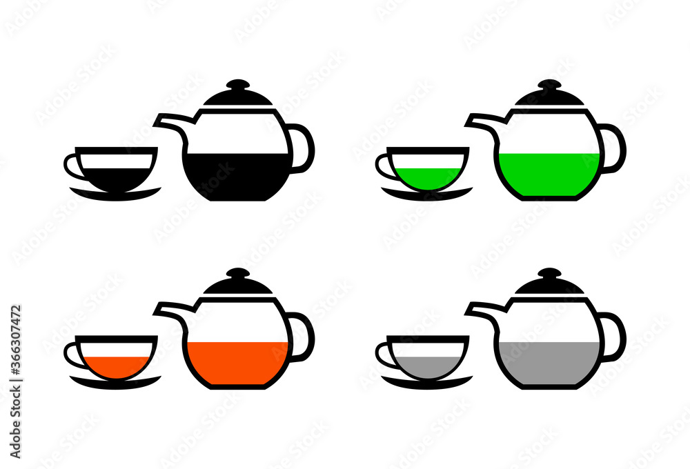 Tea vector icon on white background