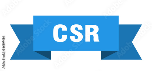 csr ribbon. csr paper band banner sign