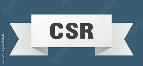 csr ribbon. csr paper band banner sign