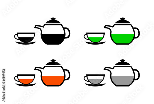 Tea vector icon on white background