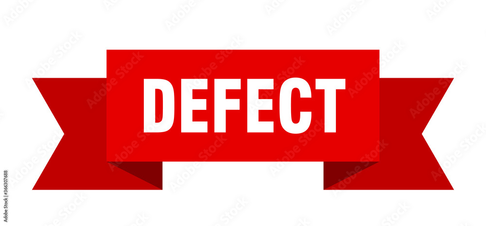 defect ribbon. defect paper band banner sign defect ribbon. defect paper band banner sign