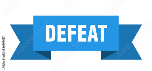 defeat ribbon. defeat paper band banner sign