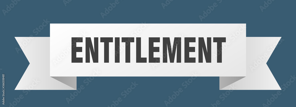 entitlement ribbon. entitlement paper band banner sign entitlement ribbon. entitlement paper band banner sign