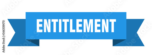 entitlement ribbon. entitlement paper band banner sign