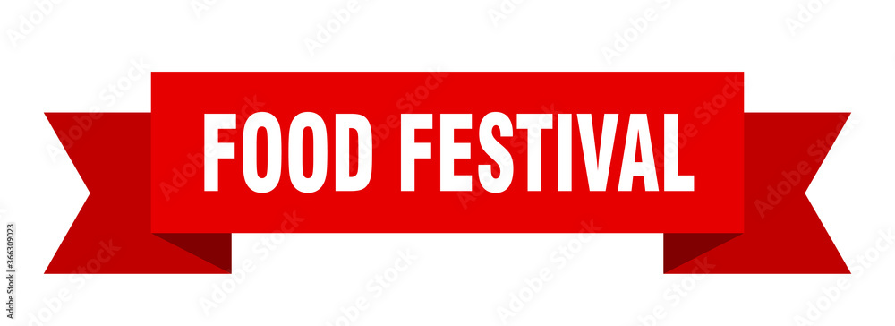food festival ribbon. food festival paper band banner sign food festival ribbon. food festival paper band banner sign