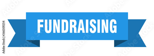 fundraising ribbon. fundraising paper band banner sign