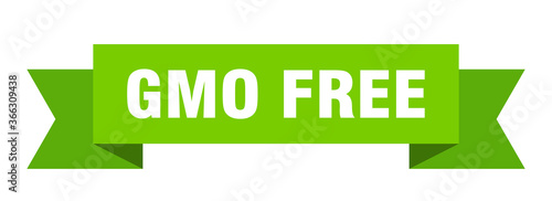 gmo free ribbon. gmo free paper band banner sign