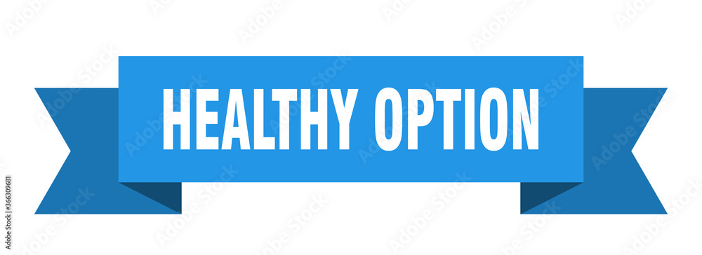 healthy option ribbon. healthy option paper band banner sign healthy option ribbon. healthy option paper band banner sign