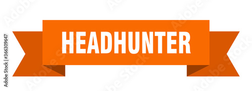 headhunter ribbon. headhunter paper band banner sign