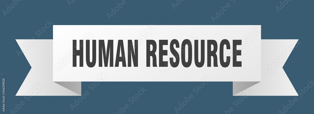 human resource ribbon. human resource paper band banner sign