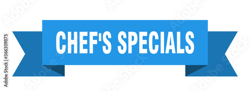 chef's specials ribbon. chef's specials paper band banner sign