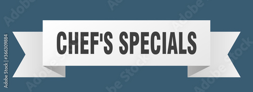 chef's specials ribbon. chef's specials paper band banner sign