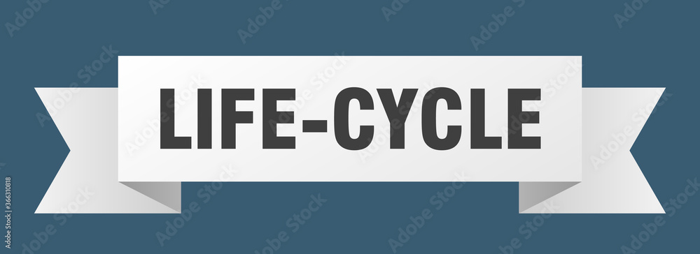 life-cycle ribbon. life-cycle paper band banner sign life-cycle ribbon. life-cycle paper band banner sign