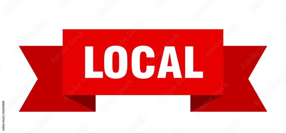 local ribbon. local paper band banner sign local ribbon. local paper band banner sign