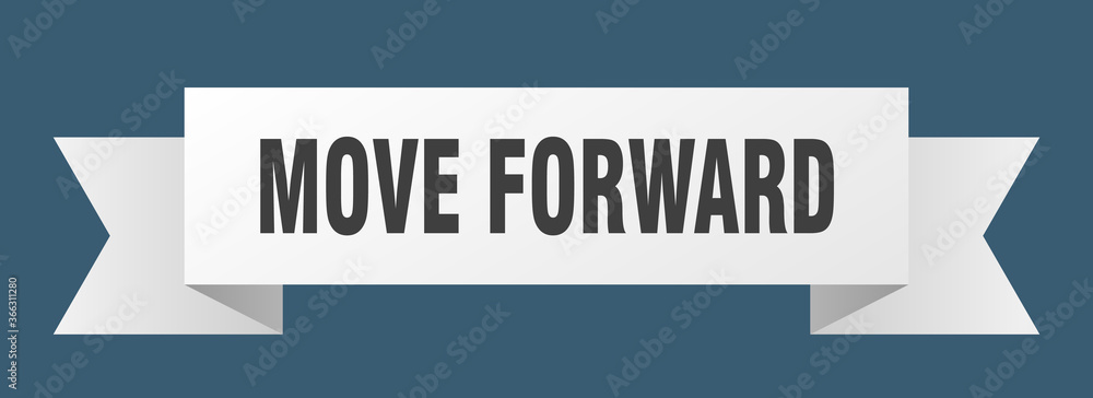 move forward ribbon. move forward paper band banner sign