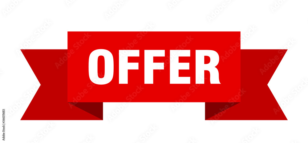 offer ribbon. offer paper band banner sign offer ribbon. offer paper band banner sign