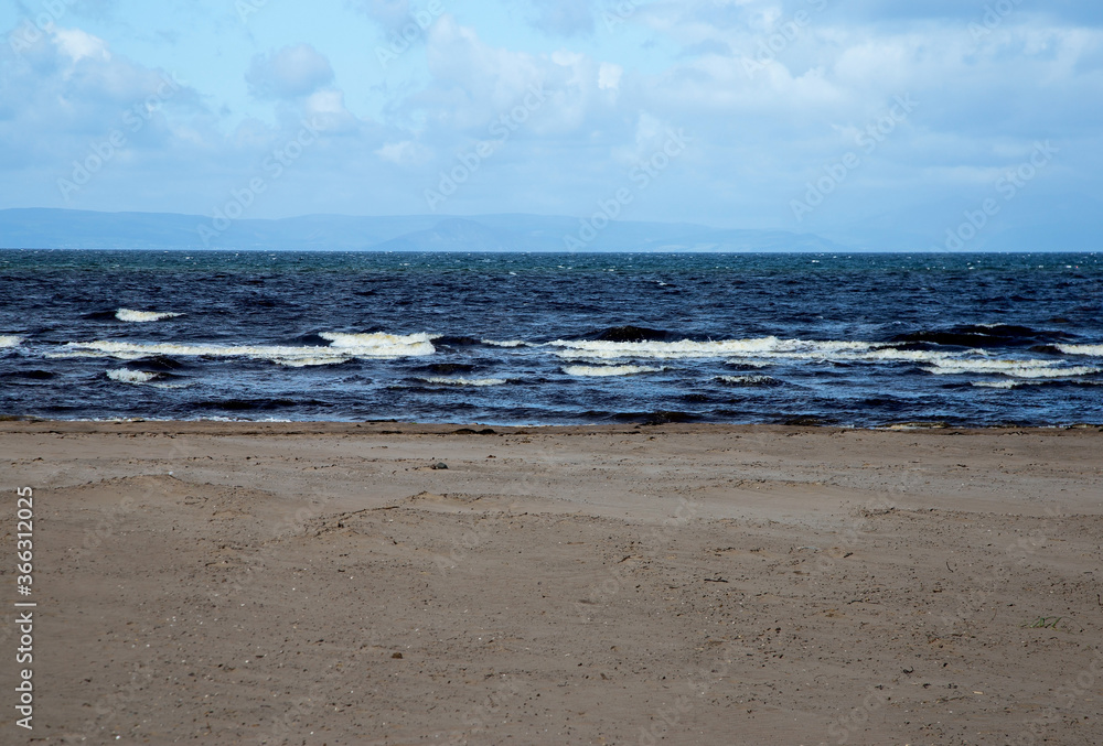 White Crested Waves at a Deserted Beach