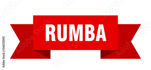 rumba ribbon. rumba paper band banner sign