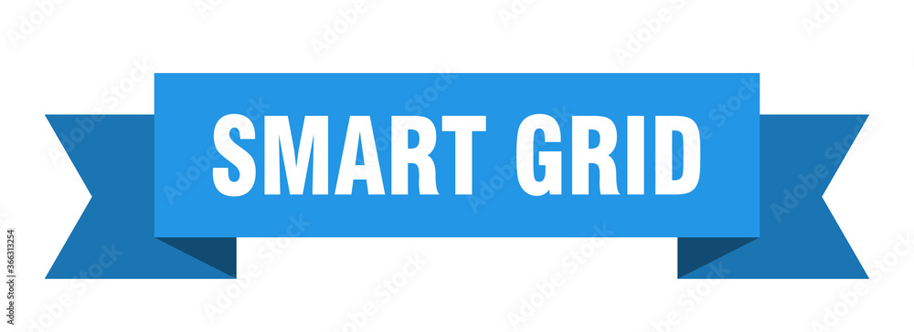 smart grid ribbon. smart grid paper band banner sign smart grid ribbon. smart grid paper band banner sign