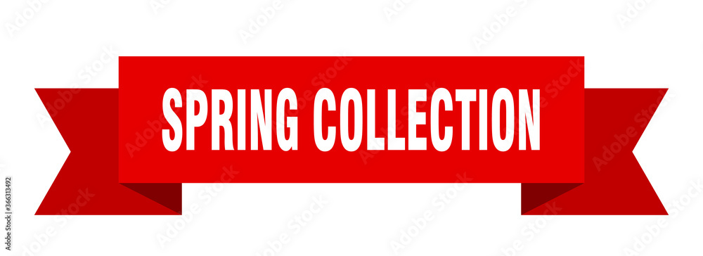 spring collection ribbon. spring collection paper band banner sign spring collection ribbon. spring collection paper band banner sign