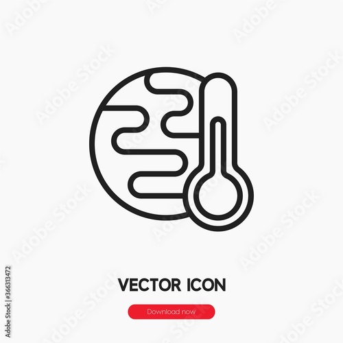 climate change icon vector sign symbol