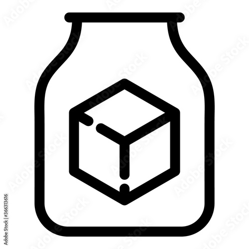 Solid  Chemical  Substance Flat Icon Isolated On White Background