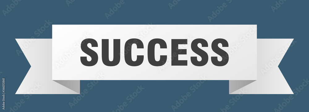 success ribbon. success paper band banner sign success ribbon. success paper band banner sign