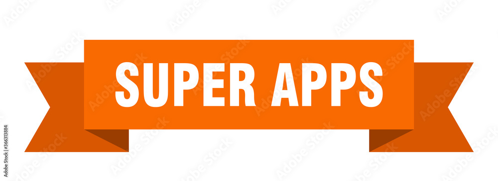 super apps ribbon. super apps paper band banner sign super apps ribbon. super apps paper band banner sign