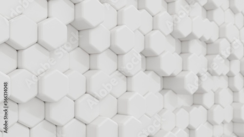 Fototapeta Naklejka Na Ścianę i Meble -  White triangular abstract background 3D rendering.
