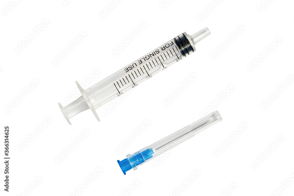 2,5 ml medical blank syringe without needle isolated on white background 2,5 ml medical blank syringe without needle isolated on white background