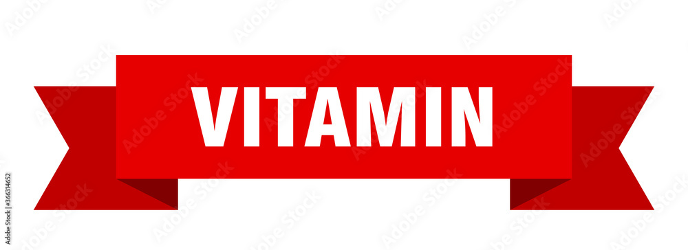 vitamin ribbon. vitamin paper band banner sign vitamin ribbon. vitamin paper band banner sign