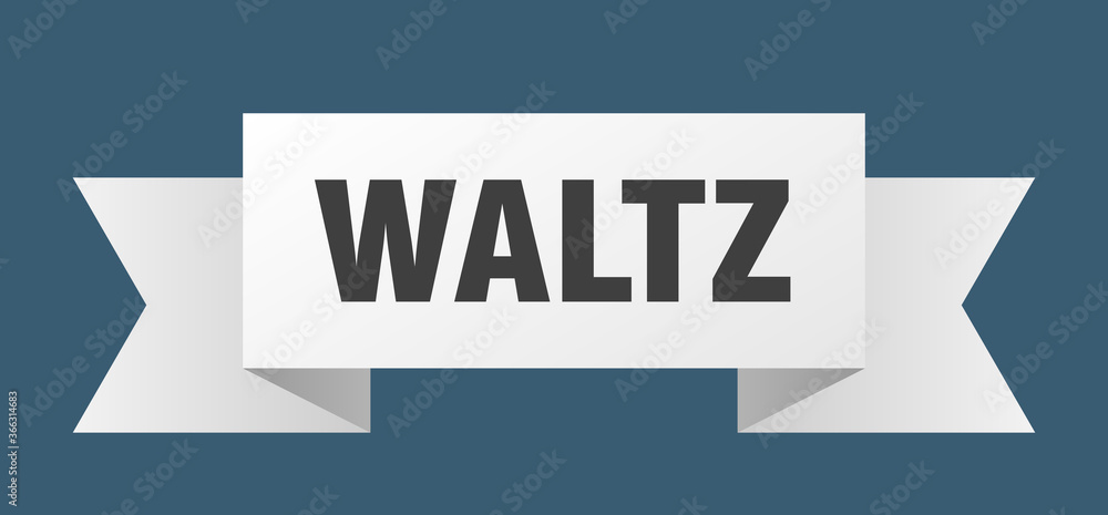 waltz ribbon. waltz paper band banner sign waltz ribbon. waltz paper band banner sign