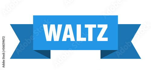waltz ribbon. waltz paper band banner sign