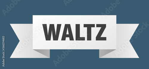 waltz ribbon. waltz paper band banner sign